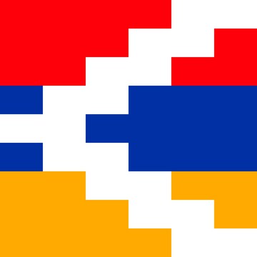 Premium vector artsakh flag official colors vector illustration