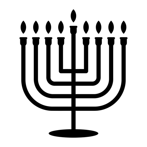 Premium vector menorah icon design isolated on white background