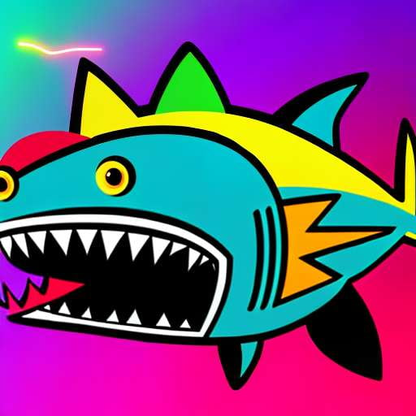 Shark smiles a customizable midjourney prompt for creating playful sh â