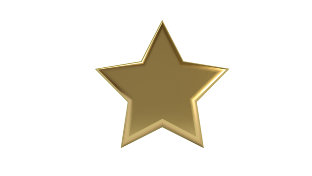 Golden star d png transparent images free download vector files