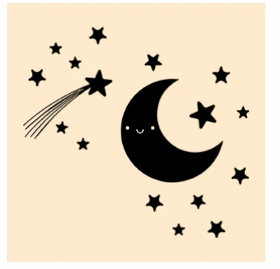 Red and green inches width x inches height oon and stars kids roo wall