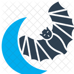 Horror moon dual tone icons