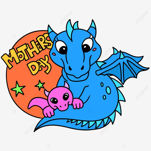 Mothers day banner clipart png images mother day cartoon banner with the dragon mother and child logo vector face mother png image for free download