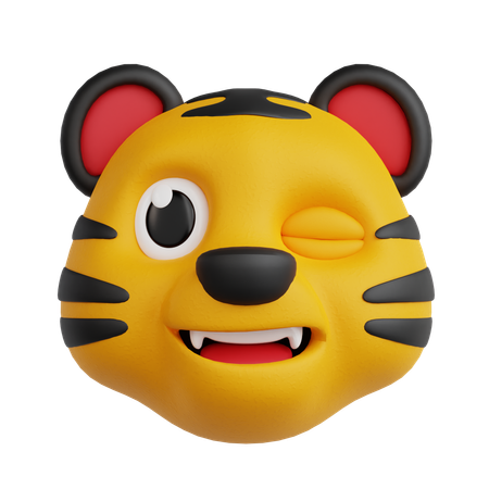 D tiger emoji illustrations