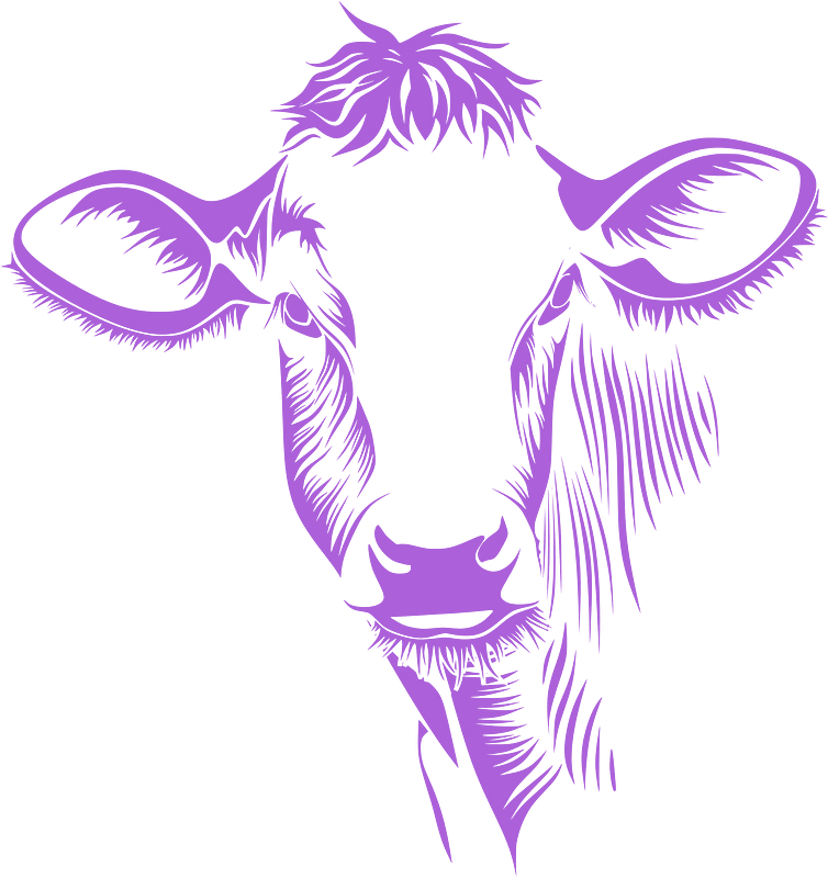 Cow head silhouette