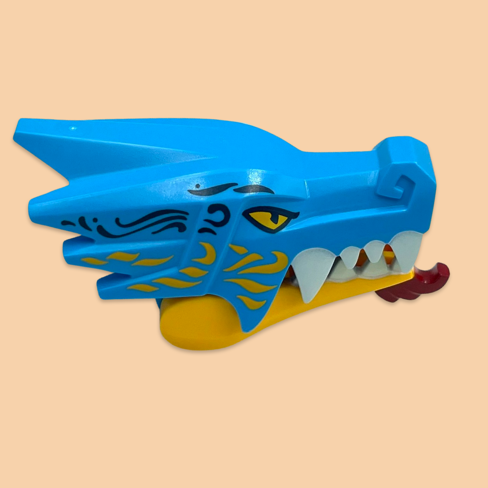 Lego ninjago dragon head part dark azure color
