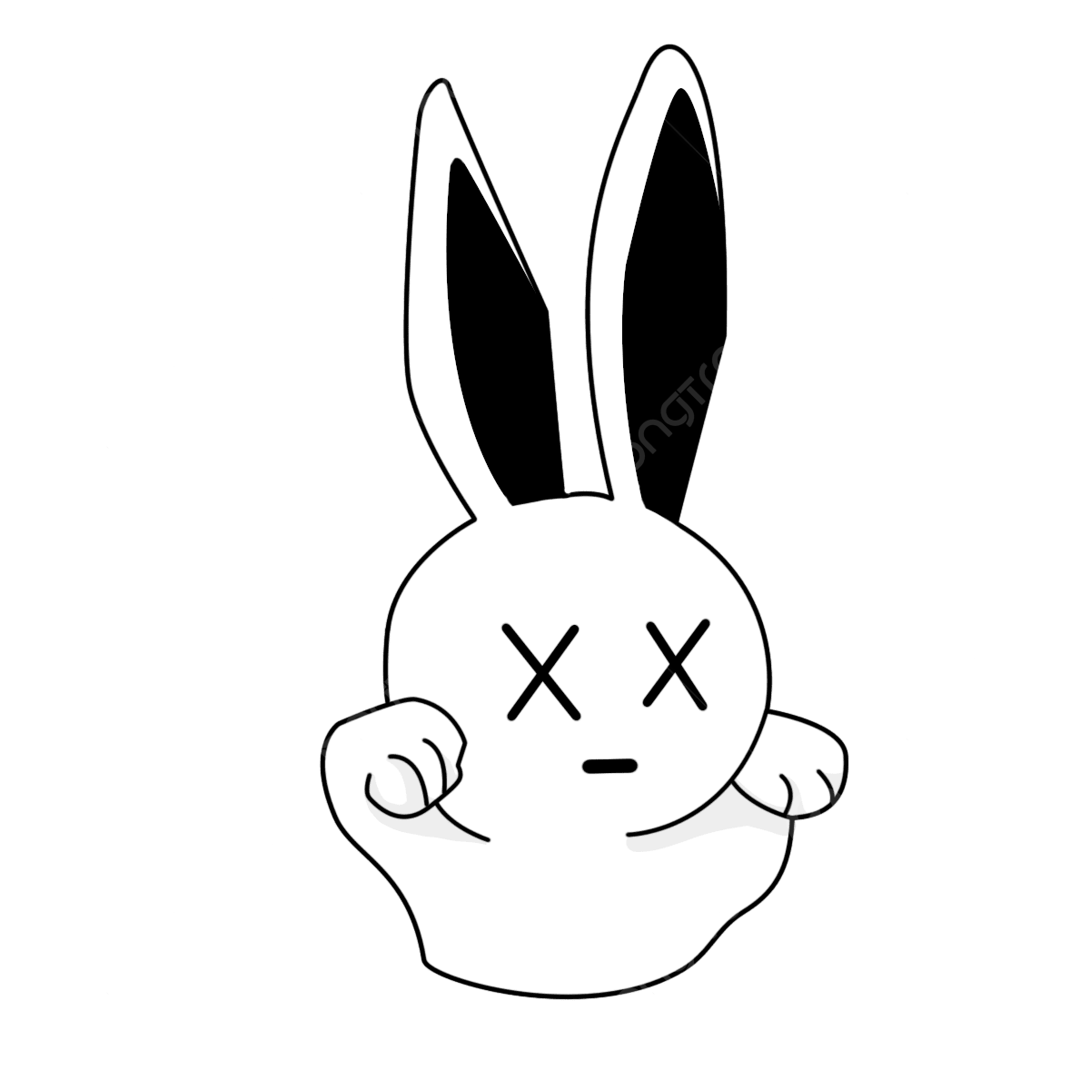Ghost png transparent ghost rabbit element rabbit element popart png image for free download
