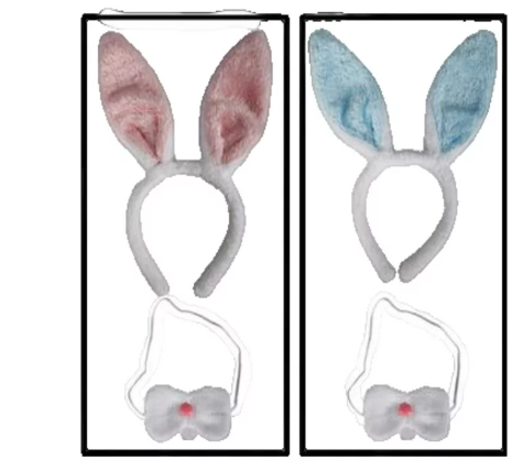 Easter bunny ears snout set pc