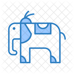Elephant act dual tone icons