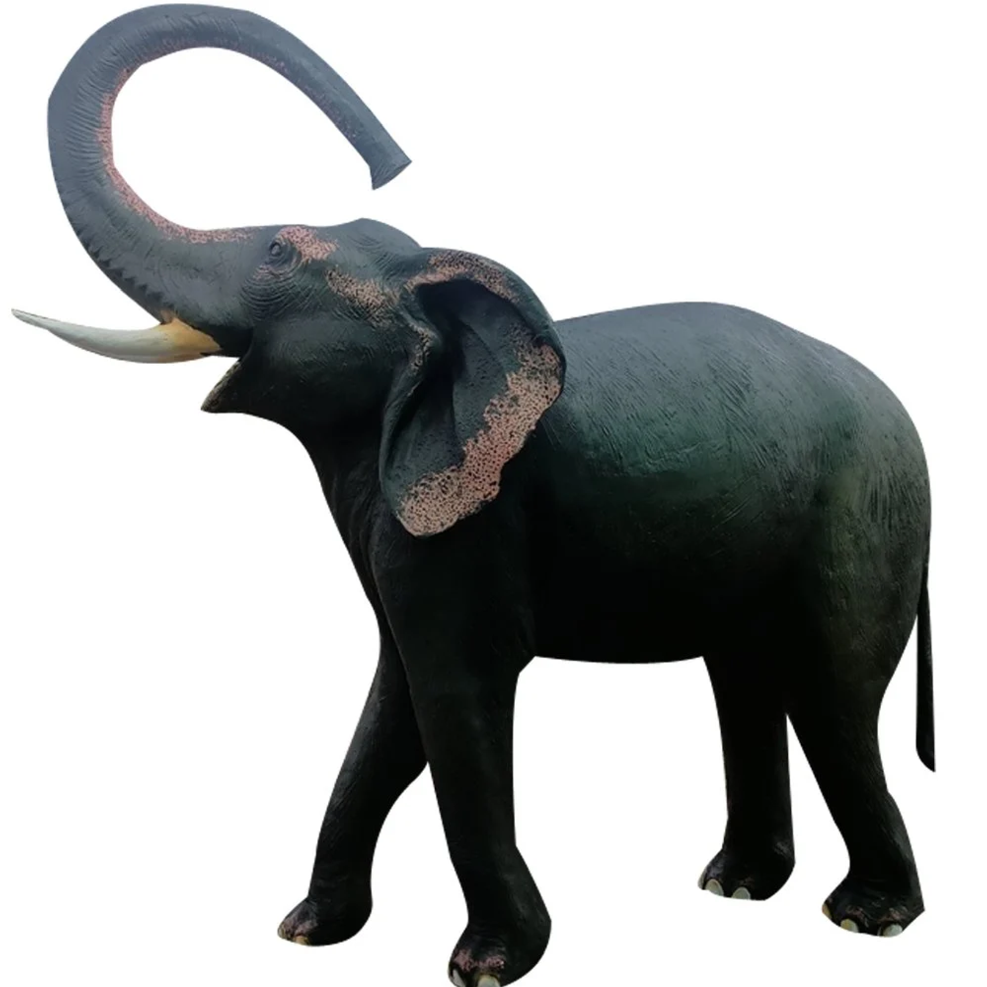 Brown fiber natural frp elephant sculpture for exterior decor