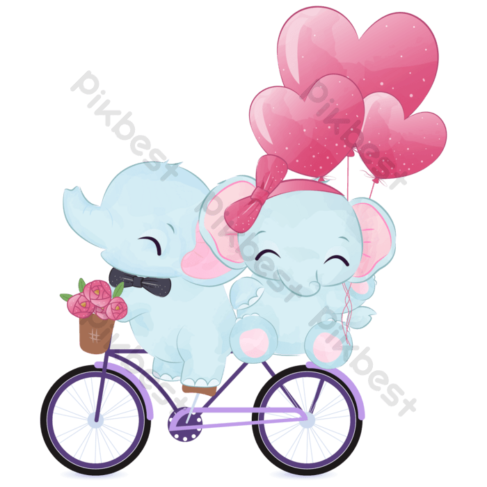 Adorable animals couple illustration png images eps free download
