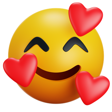 D in love emoji illustrations