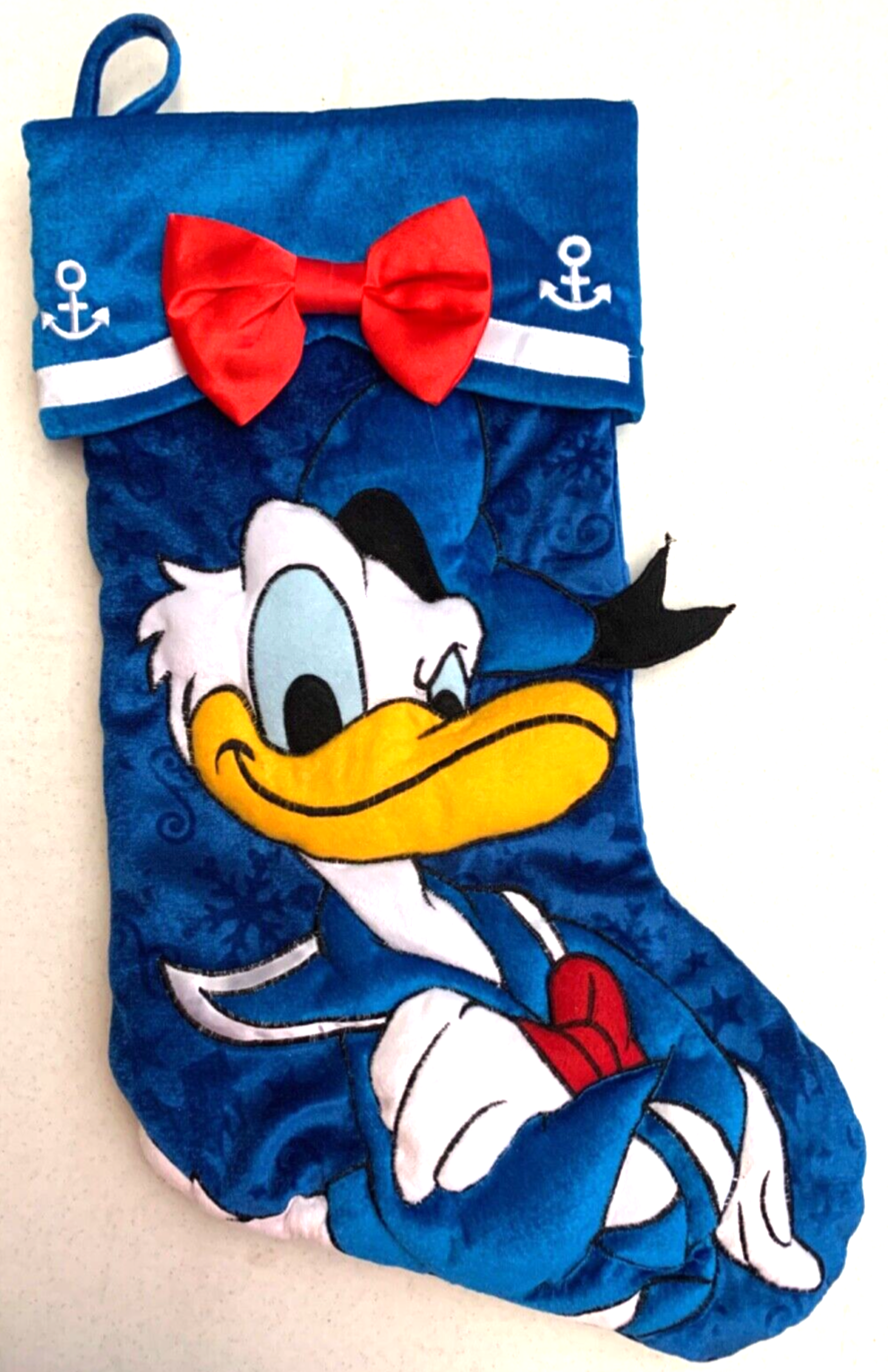 Disney parks plush blue donald duck christmas stocking large d nwot