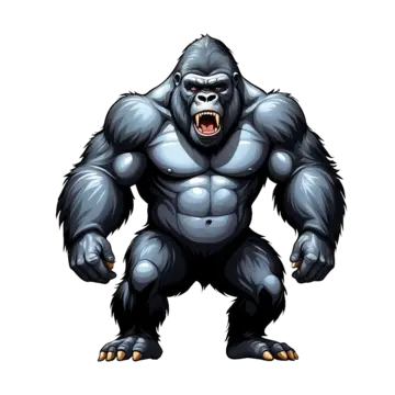 Socos gorila png orangotango desenho animado ilustraãão de animais imagem png e psd para download gratuito