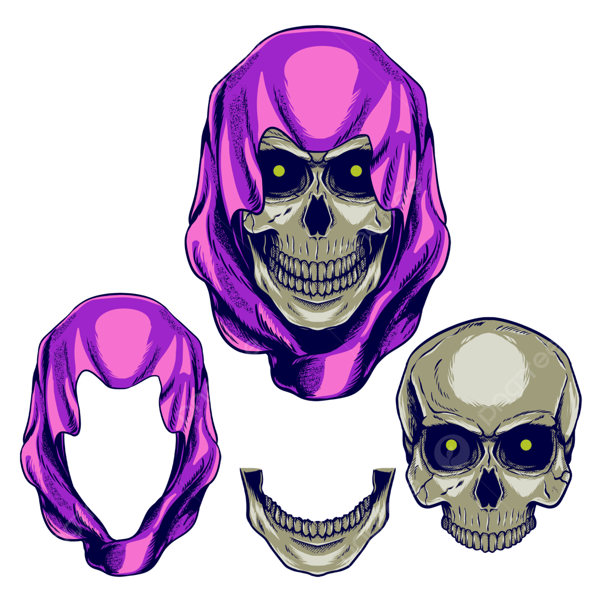 Evil skulls drawing png transparent images free download vector files