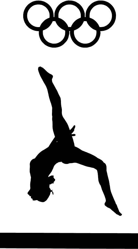 Olympic gymnastics silhouette