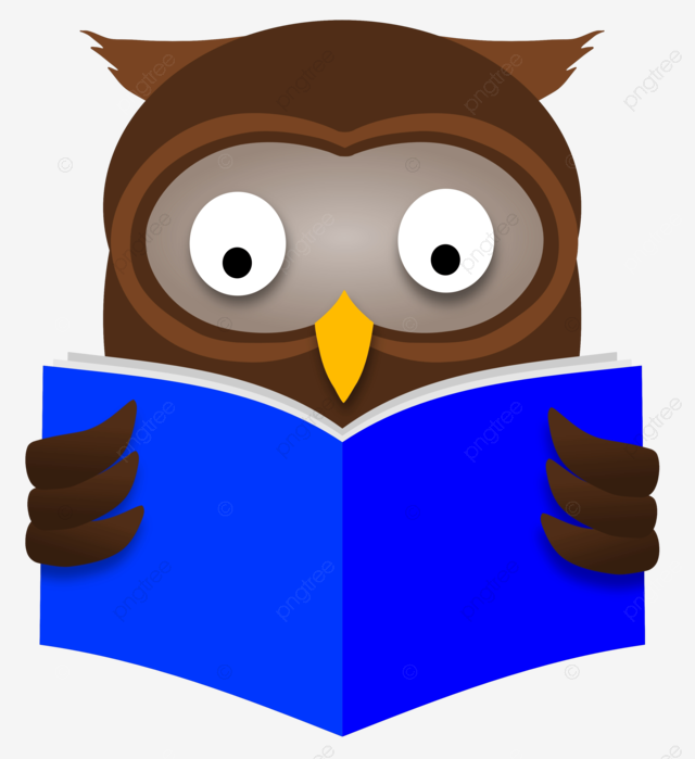 Owl reading education wisdom reading school png transparent image and clipart for free download