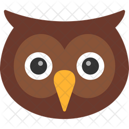 Owl face flat icons