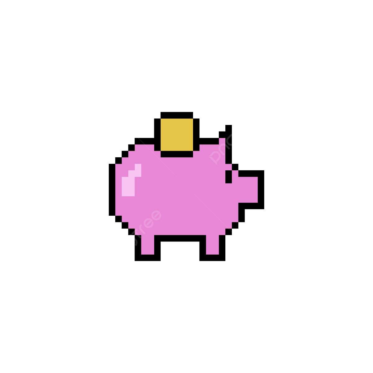 Piggy bank savings vector design images pixel art piggy bank icon design vector pixel icon icon vector business icon png image for free download