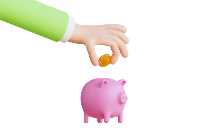 Piggy bank d illustration download in png obj or blend format