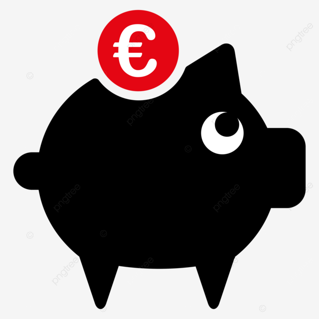 Piggy bank icon merce pictogram intensive red storage business finance png transparent image and clipart for free download