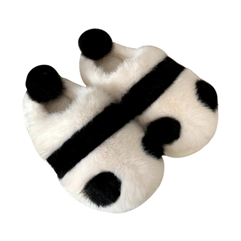 Women man slippers shoes winter furry fluffy non