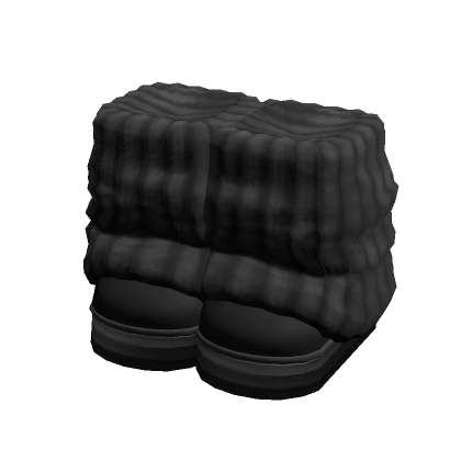 Fluffy winter boots w lined leg warmers black roblox item