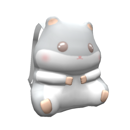 Chubby hamster backpack grey roblox item