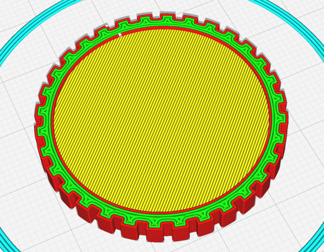 Trying to print directly on top of inner surface without infill imprint