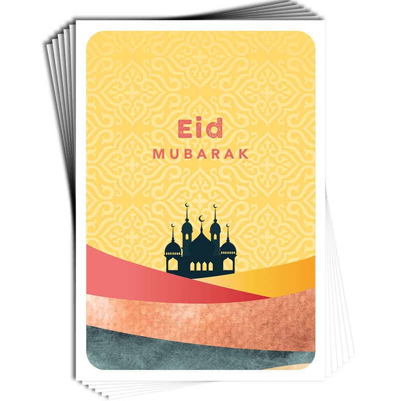 Eidmubarakgeometrictilepatternmosquepackofgreetingcardssamedesign for sale online