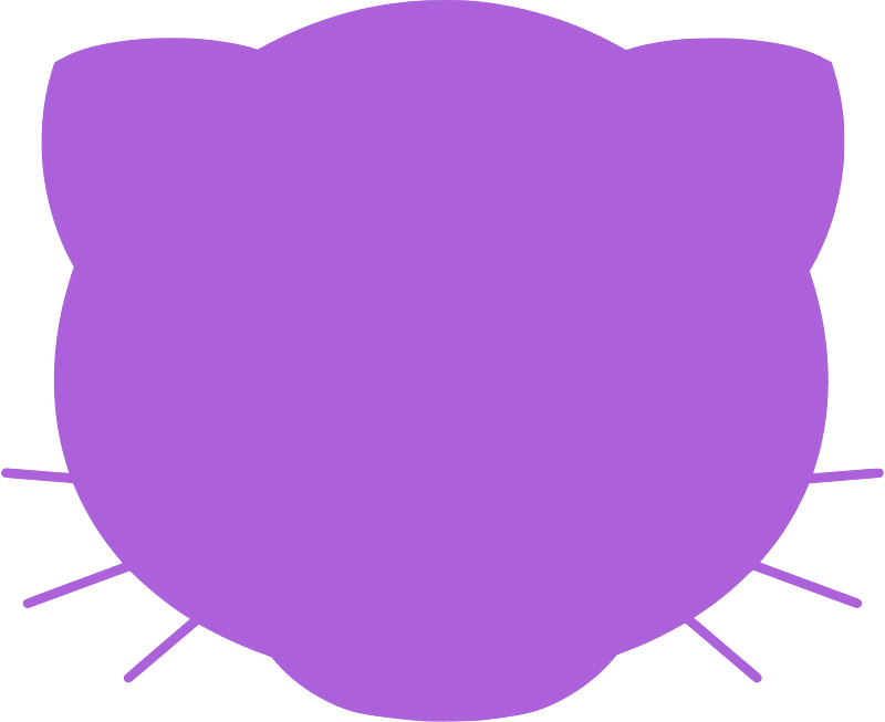 Cartoon tiger face silhouette