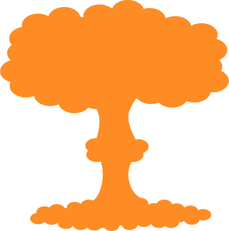 Nuclear bomb silhouette