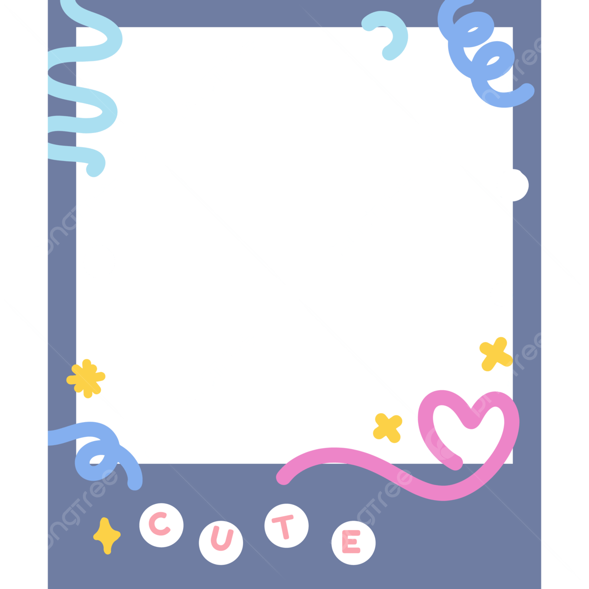 Polaroid frame has an adorable shape and dark blue background vector polaroid polaroid aesthetic cute polaroid png and vector with transparent background for free download