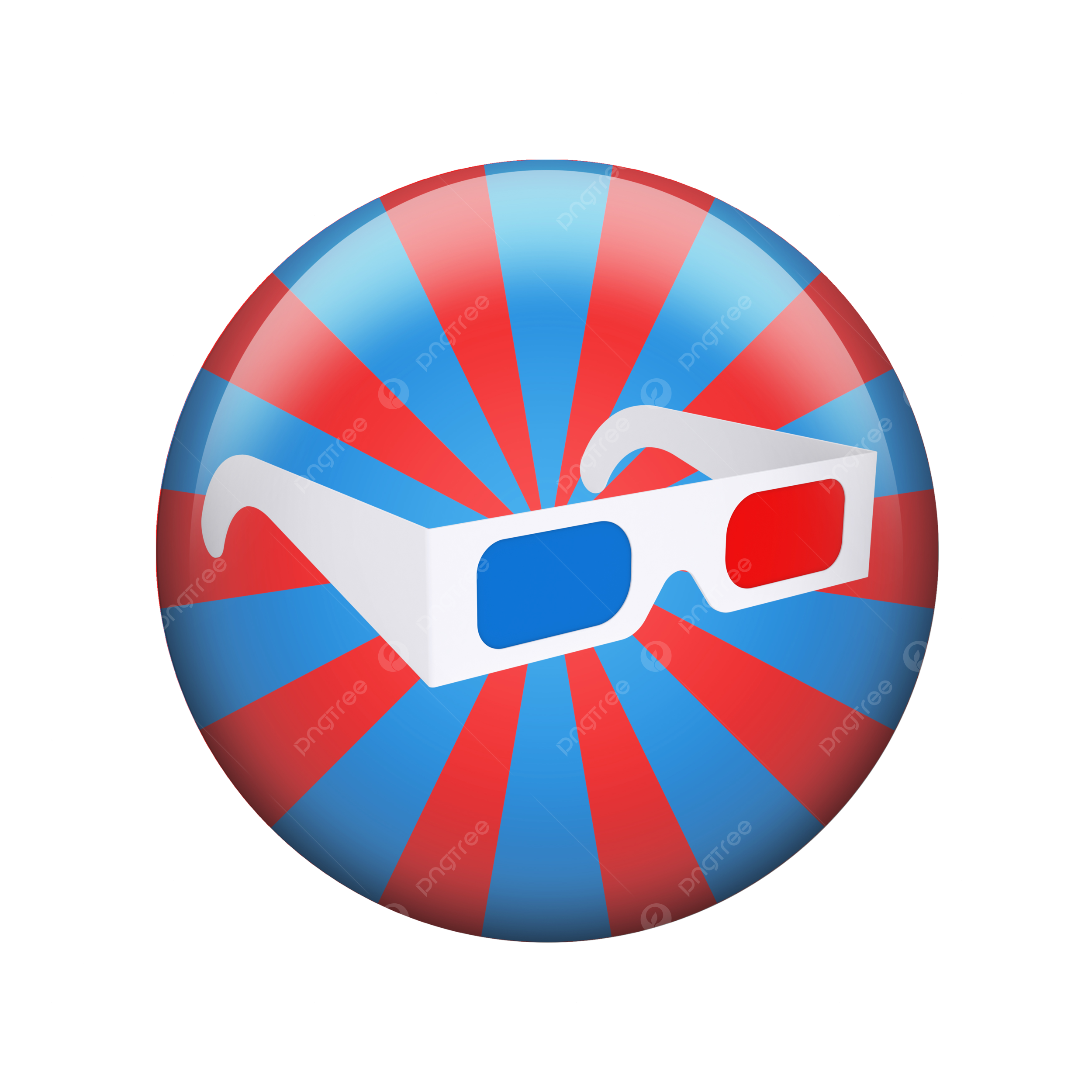 Stereo glasses spherical glossy button decorative abstract icon style png transparent image and clipart for free download
