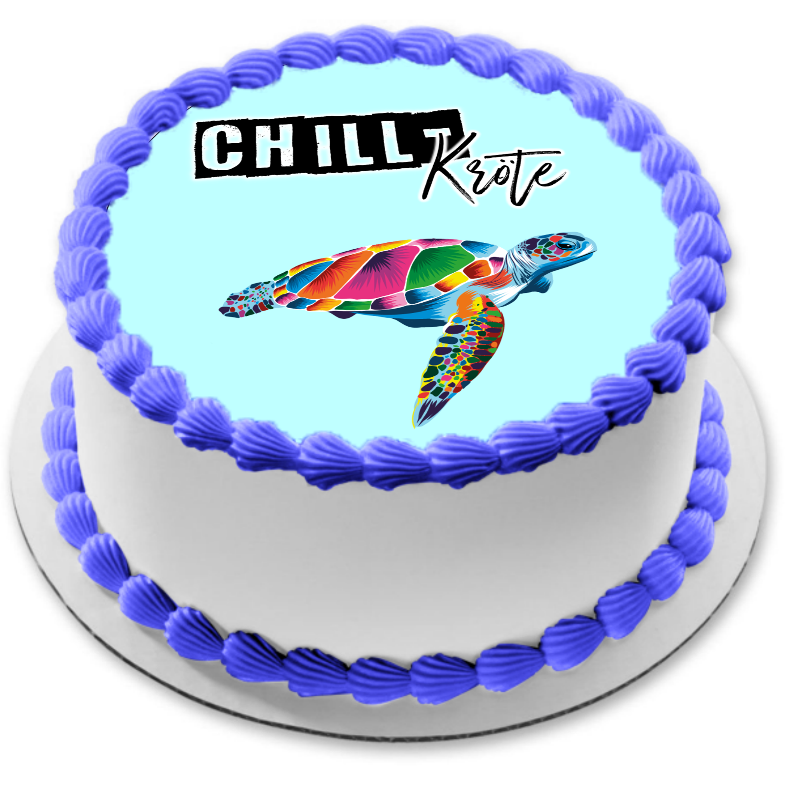 Chill toad turtle cake topper muffin edible party decoration gift cupcake