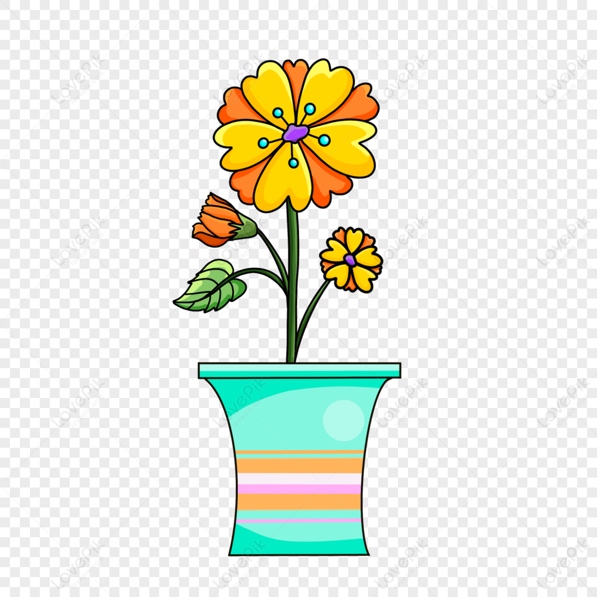 Green flowers png images with transparent background free download on