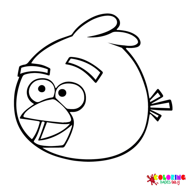 Red angry bird coloring pages