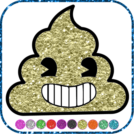 Emoji coloring glitter games â