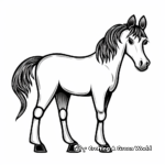 H is for horse coloring pages