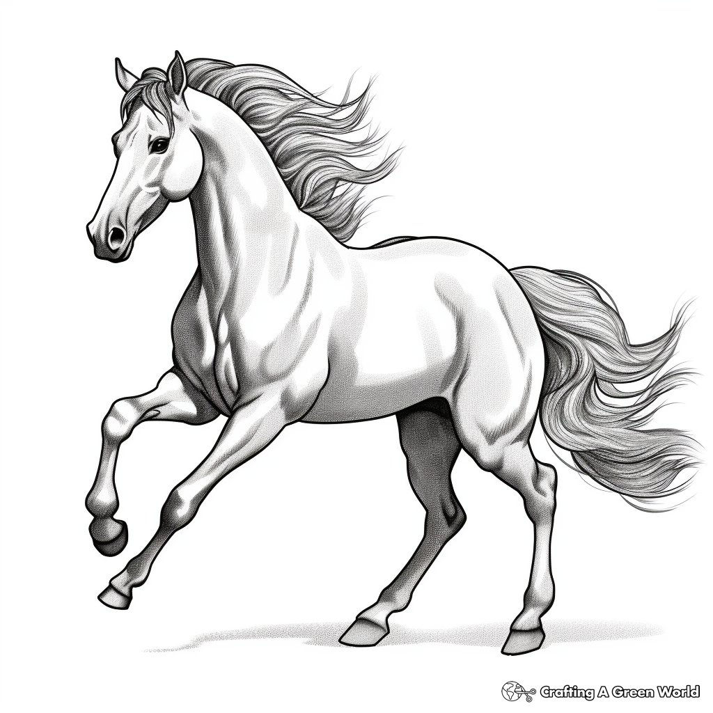 Bucking horse coloring pages