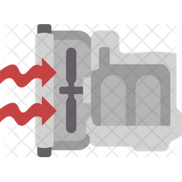Cooling mechanism flat icons