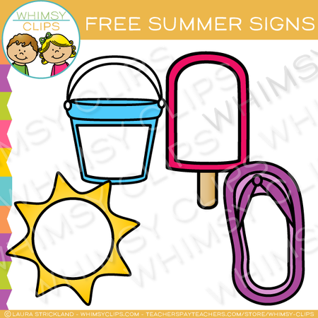 Free blank summer signs clip art â whimsy clips
