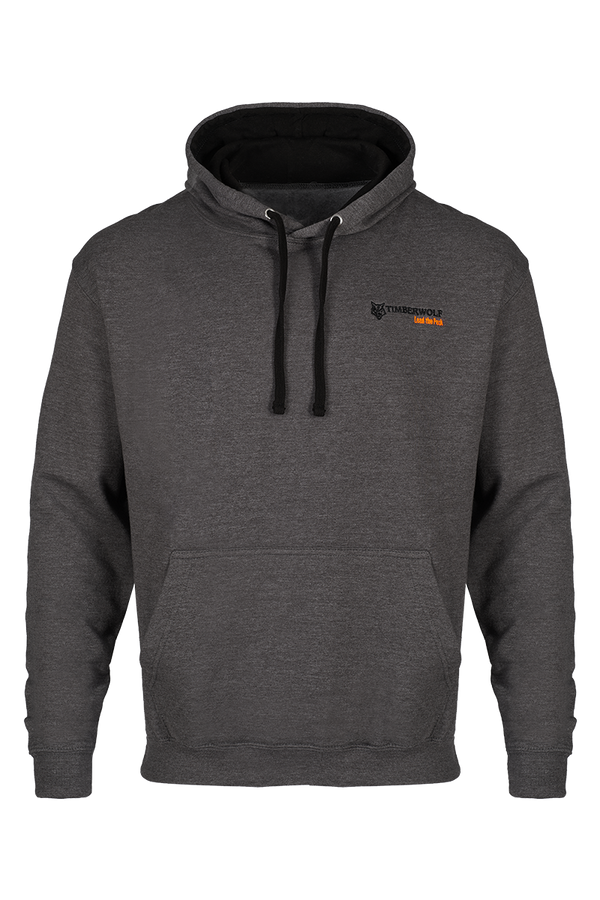 Timberwolf contrast zipped hoodie