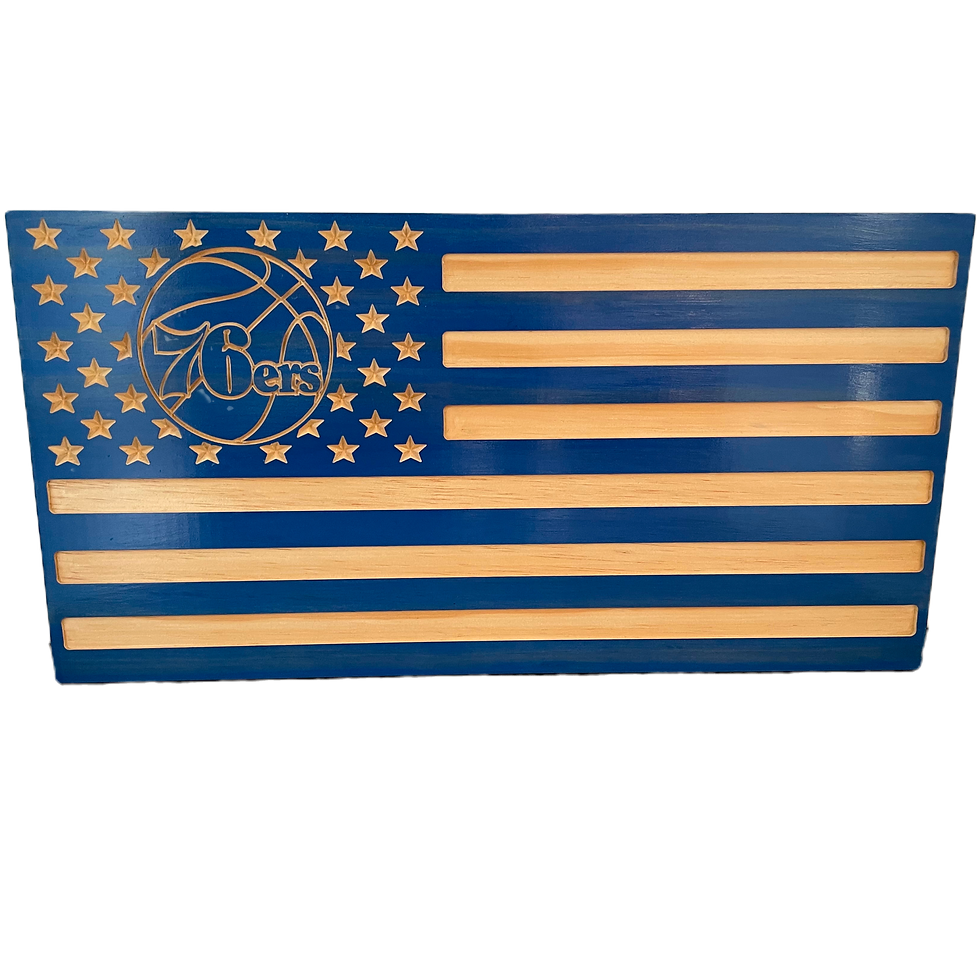 Custom sports wood flag