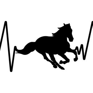 Heartbeat horse svg