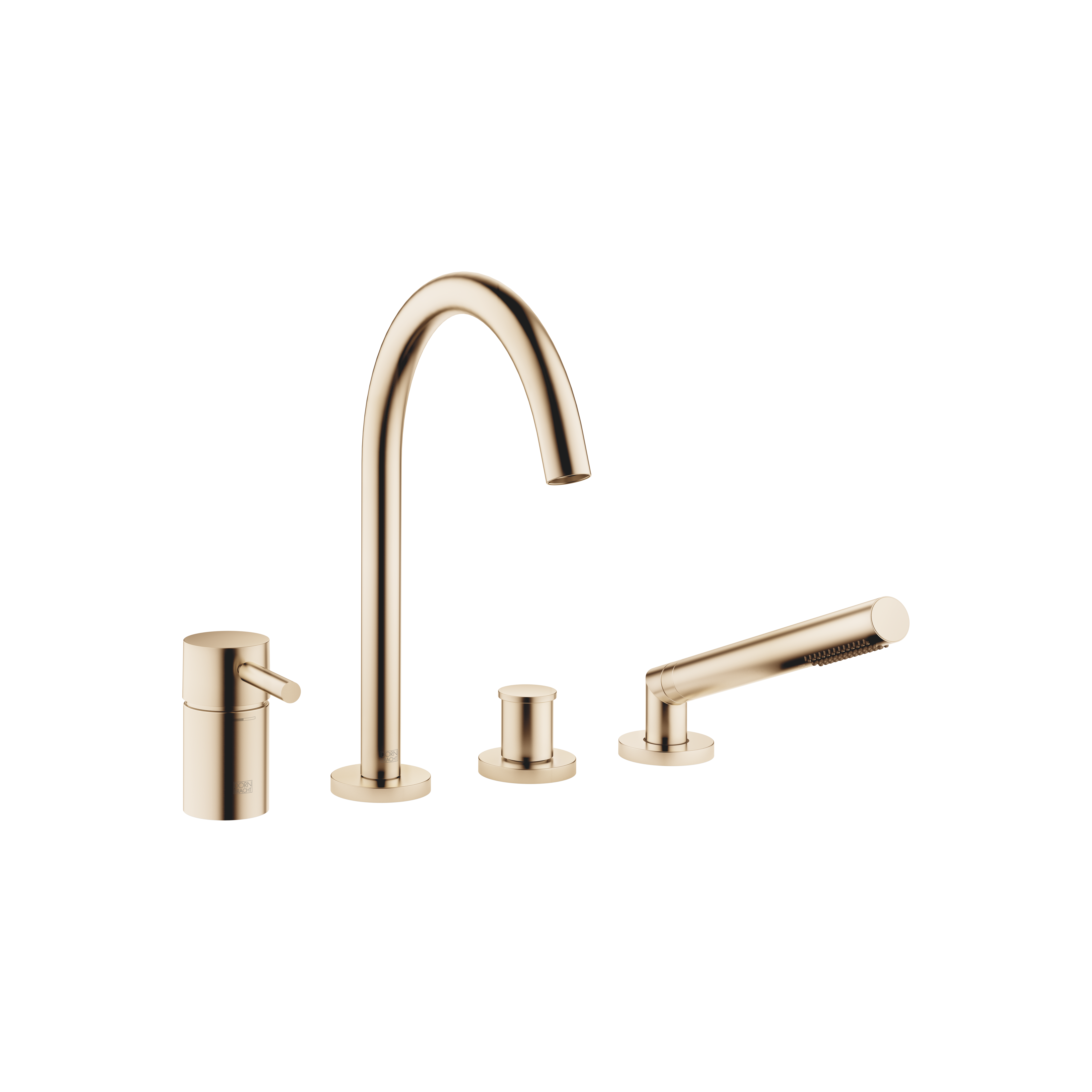 Meta brushed platinum bath faucets bath shower set for bath rim or tile edge installation