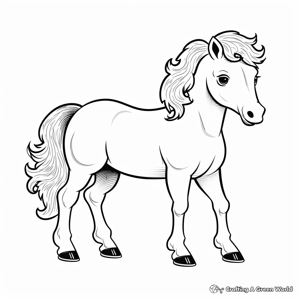 Shetland pony coloring pages
