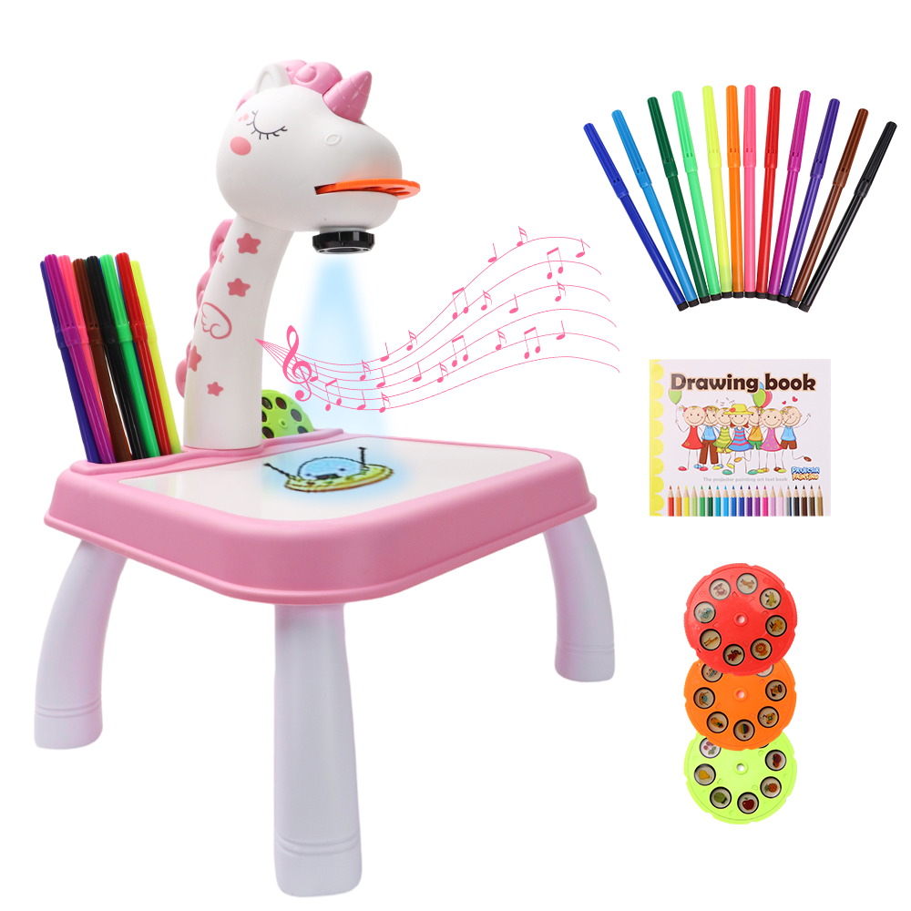 Molya drawing projectorarts and crafts for kidsinclude drawing boardcrayonscoloring bookstickers etcgirls unicorns toytoddler learning toysunicorns gifts for girlstoys for years old