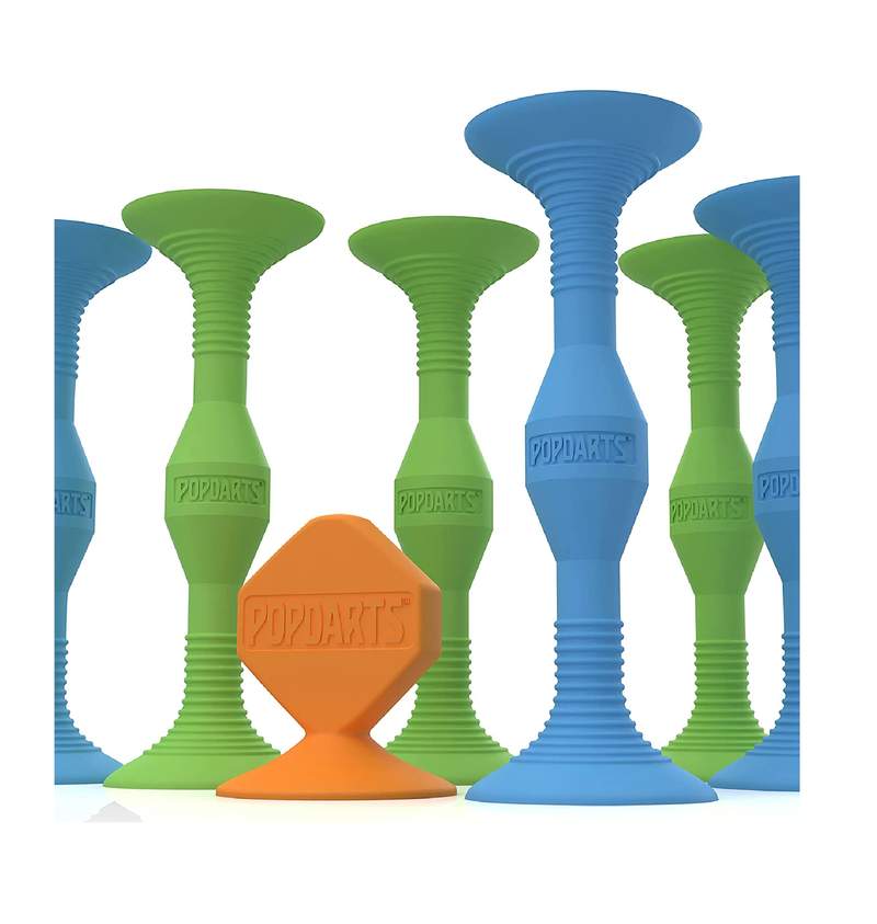 Popdarts original game set blue and green indoor outdoor suction cup t