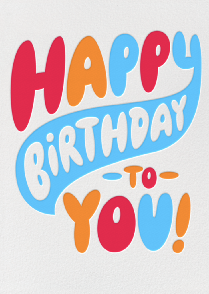 Birthday bubble letters send online instantly track opens